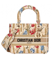 Сумка Dior Lady D-Lite Wildflowers Beige