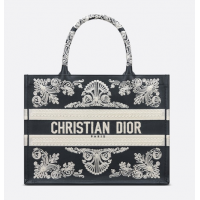 Сумка Christian Dior Book Tote бело-синяя