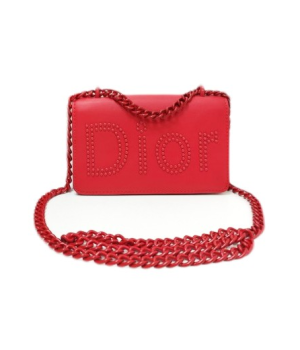 Сумка Christian Dior на цепочке красная