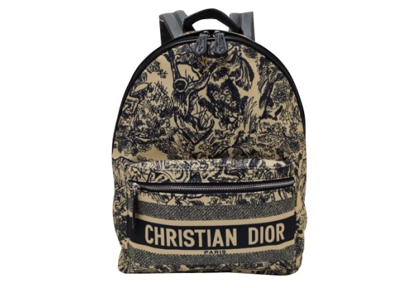 Рюкзак Christian Dior Travel с принтом бежево-черный