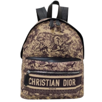 Рюкзак Christian Dior Travel с принтом бежево-красный