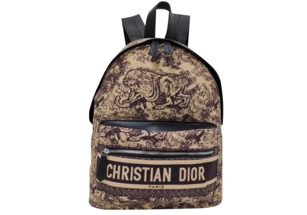 Рюкзак Christian Dior Travel с принтом бежево-красный