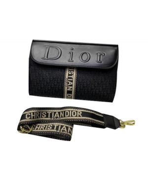 Сумка Christian Dior Oblique черная с логотипом бренда