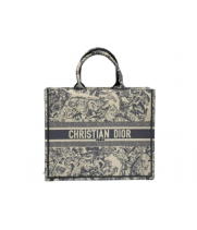 Женская сумка Christian Dior Book Tote текстильная с принтом