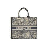 Женская сумка Christian Dior Book Tote текстильная с принтом