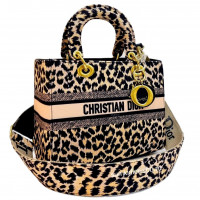 Сумка Christian Dior Lady Dior леопардовая
