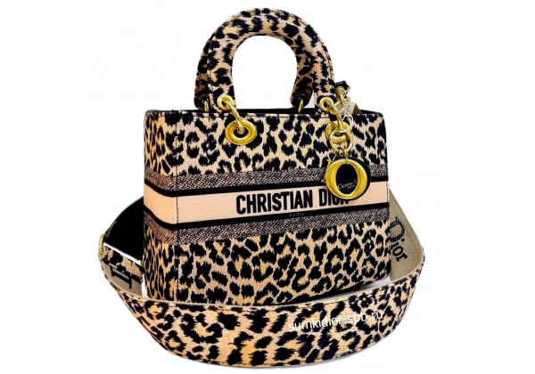 Сумка Christian Dior Lady Dior леопардовая