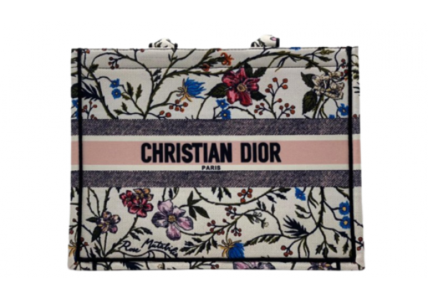 Сумка Christian Dior Book Tote с принтом белая