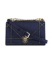 Женская сумка Christian Dior Diorama Pre-Owned темно-синяя