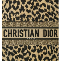 Женская сумка Christian Dior Book Tote леопардовая