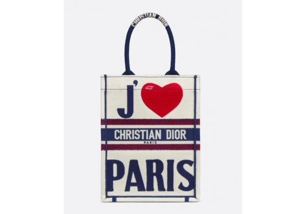 Сумка Christian Dior Book Tote с вышивкой белая