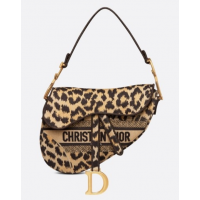 Сумка Christian Dior Saddle леопардовая