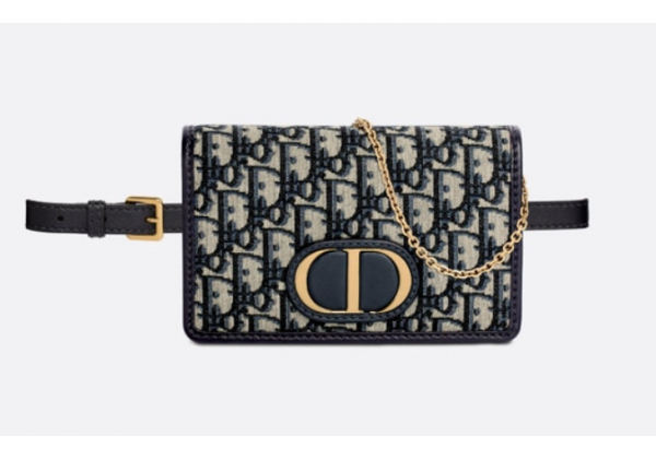 Поясная сумка Christian Dior Montaigne синяя