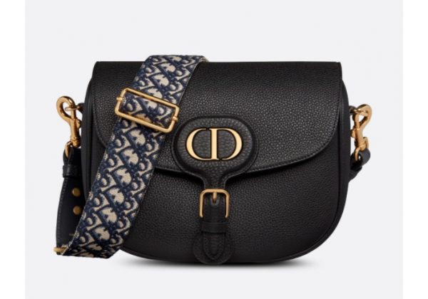 Christian Dior сумка Bobby с вышитым ремнем черная