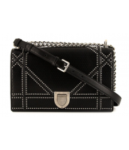 Женская сумка Christian Dior Diorama Pre-Owned с узорами черная