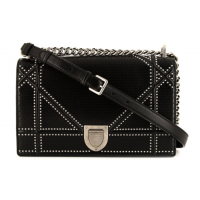 Женская сумка Christian Dior Diorama Pre-Owned с узорами черная