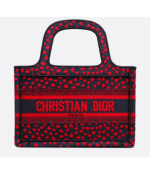 Сумка Christian Dior Book Tote мини-формат черная с красным