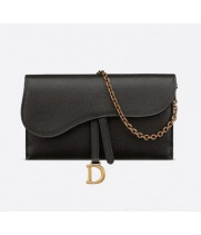 Клатч Dior из зернистой кожи черный