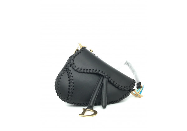 Сумка Christian Dior Saddle (седло) черная моно