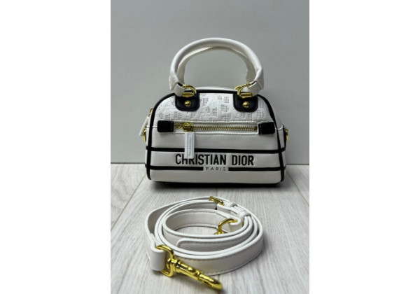 Сумка Christian Dior сумка женская Oblique белая маленькая