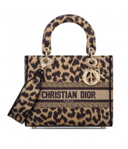 Сумка Dior Lady D-Lite Leopard Beige