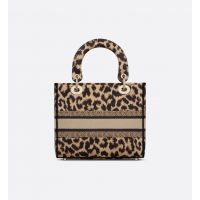 Сумка Dior Lady D-Lite Leopard Beige