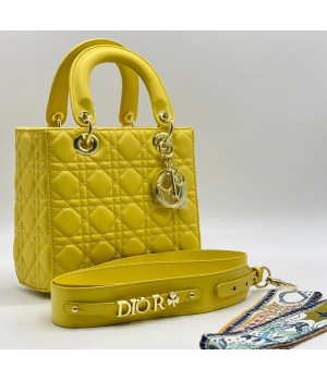 Сумка Christian Dior Lady желтые