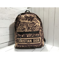 Рюкзак Christian Dior коричневый с узорами