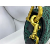Сумка Christian Dior Saddle замшевая зеленая