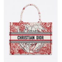 Сумка Dior Book tote красно-белая